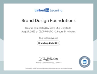 LinkedIn Learning Brand Design Foundation certificate